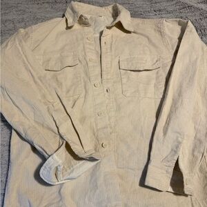 Women’s Cream Corduroy shacket